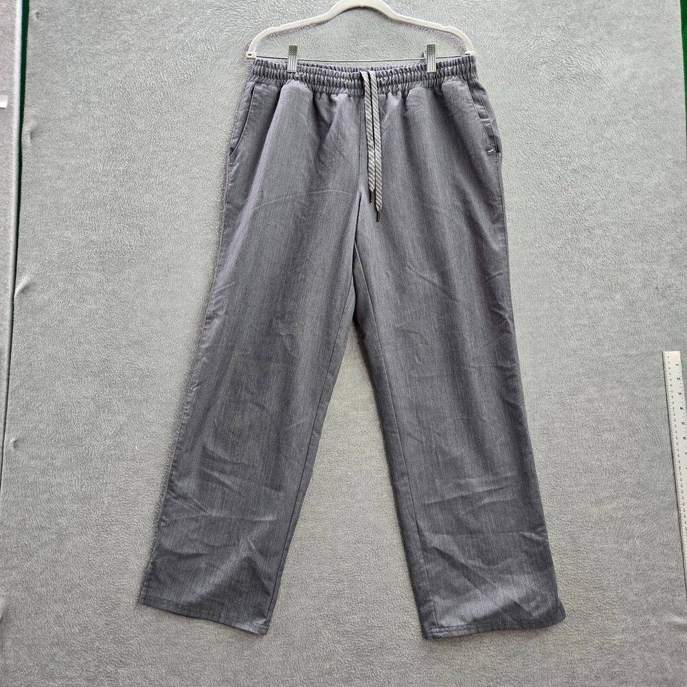 Jaanuu Women Scrub Bottoms Large Gray Classic Scrub Pant Drawstring Pockets